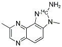 2-AMINO-3,8-DIMETHYLIMIDAZO[4,5-F]QUINOXALINE-2-(14)C Struktur