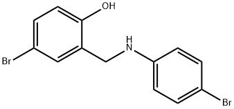 4-BROMO-2-[(4-BROMOANILINO)METHYL]BENZENOL Struktur