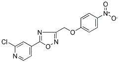 5-(2-CHLORO-4-PYRIDYL)-3-[(4-NITROPHENOXY)METHYL]-1,2,4-OXADIAZOLE Struktur