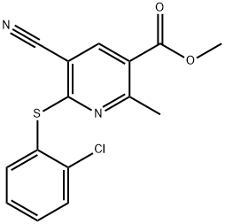 METHYL 6-[(2-CHLOROPHENYL)SULFANYL]-5-CYANO-2-METHYLNICOTINATE Struktur