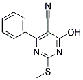 4-HYDROXY-2-(METHYLSULFANYL)-6-PHENYL-5-PYRIMIDINECARBONITRILE Struktur