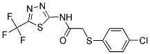 2-[(4-CHLOROPHENYL)SULFANYL]-N-[5-(TRIFLUOROMETHYL)-1,3,4-THIADIAZOL-2-YL]ACETAMIDE Struktur