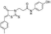 N-(4-HYDROXYPHENYL)-3-[(5Z)-5-(4-METHYLBENZYLIDENE)-4-OXO-2-THIOXO-1,3-THIAZOLIDIN-3-YL]PROPANAMIDE Struktur