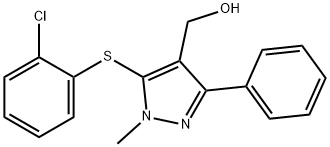 (5-[(2-CHLOROPHENYL)SULFANYL]-1-METHYL-3-PHENYL-1H-PYRAZOL-4-YL)METHANOL Struktur