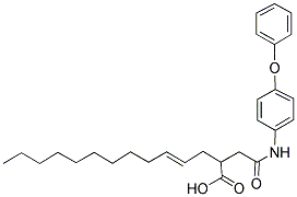 2-((N-(4-PHENOXYPHENYL)CARBAMOYL)METHYL)TETRADEC-4-ENOIC ACID Struktur