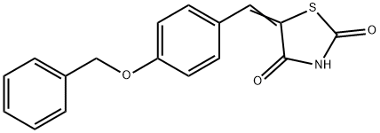 5-((E)-[4-(BENZYLOXY)PHENYL]METHYLIDENE)-1,3-THIAZOLANE-2,4-DIONE Struktur