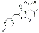 2-[(5Z)-5-(4-CHLOROBENZYLIDENE)-4-OXO-2-THIOXO-1,3-THIAZOLIDIN-3-YL]-3-METHYLBUTANOIC ACID