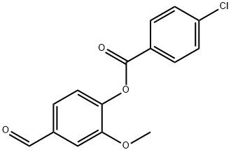 4-FORMYL-2-METHOXYPHENYL 4-CHLOROBENZOATE Struktur