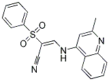 3-((2-METHYL(4-QUINOLYL))AMINO)-2-(PHENYLSULFONYL)PROP-2-ENENITRILE Struktur