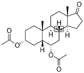 5-BETA-ANDROSTAN-3-ALPHA, 6-ALPHA-DIOL-17-ONE DIACETATE Struktur