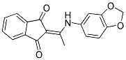 2-((BENZO[3,4-D]1,3-DIOXOLEN-5-YLAMINO)ETHYLIDENE)INDANE-1,3-DIONE Struktur