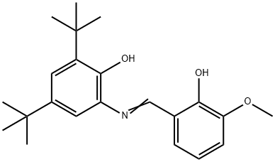 2,4-DI-TERT-BUTYL-6-[(2-HYDROXY-3-METHOXY-BENZYLIDENE)-AMINO]-PHENOL Struktur