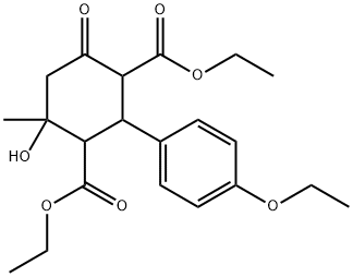 DIETHYL 2-(4-ETHOXYPHENYL)-4-HYDROXY-4-METHYL-6-OXOCYCLOHEXANE-1,3-DICARBOXYLATE Struktur