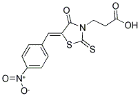 3-[(5Z)-5-(4-NITROBENZYLIDENE)-4-OXO-2-THIOXO-1,3-THIAZOLIDIN-3-YL]PROPANOIC ACID Struktur