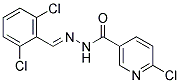 N'3-(2,6-DICHLOROBENZYLIDENE)-6-CHLOROPYRIDINE-3-CARBOHYDRAZIDE Struktur