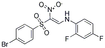 2-((2,4-DIFLUOROPHENYL)AMINO)-1-((4-BROMOPHENYL)SULFONYL)-1-NITROETHENE Struktur