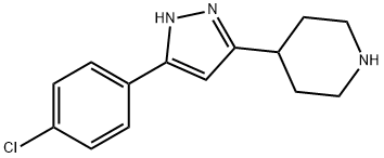 4-[5-(4-CHLOROPHENYL)-1H-PYRAZOL-3-YL]PIPERIDINE Struktur