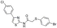 2-[(4-BROMOPHENYL)SULFANYL]-N-[4-(4-CHLOROPHENYL)-1,3-THIAZOL-2-YL]ACETAMIDE Struktur