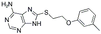 8-([2-(3-METHYLPHENOXY)ETHYL]THIO)-9H-PURIN-6-AMINE Struktur