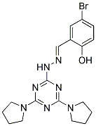 5-BROMO-2-HYDROXYBENZALDEHYDE (4,6-DIPYRROLIDIN-1-YL-1,3,5-TRIAZIN-2-YL)HYDRAZONE Struktur