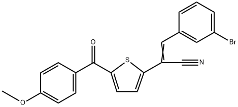 3-(3-BROMOPHENYL)-2-[5-(4-METHOXYBENZOYL)-2-THIENYL]ACRYLONITRILE Struktur