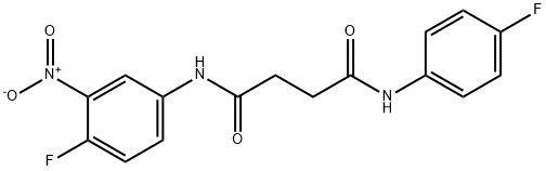 N1-(4-FLUORO-3-NITROPHENYL)-N4-(4-FLUOROPHENYL)SUCCINAMIDE Struktur