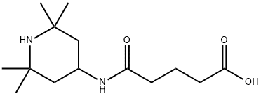 5-OXO-5-[(2,2,6,6-TETRAMETHYLPIPERIDIN-4-YL)AMINO]PENTANOIC ACID Struktur