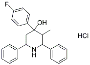 4-(4-FLUOROPHENYL)-3-METHYL-2,6-DIPHENYLPIPERIDIN-4-OL HYDROCHLORIDE Struktur