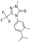 1-METHYL-4-(3-METHYL-4-(ISOPROPYL)PHENYL)-3-(TRIFLUOROMETHYL)-1,2,4-TRIAZOLINE-5-THIONE Struktur