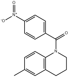 6-METHYL(1,2,3,4-TETRAHYDROQUINOLYL) 4-NITROPHENYL KETONE Struktur