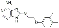 8-([2-(3,4-DIMETHYLPHENOXY)ETHYL]THIO)-9H-PURIN-6-AMINE Struktur