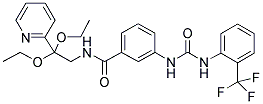 N-[3-[[[2,2-DIETHOXY-2-(PYRIDIN-2-YL)ETHYL]AMINO]CARBONYL]PHENYL]-N'-[2-(TRIFLUOROMETHYL)PHENYL]UREA Struktur