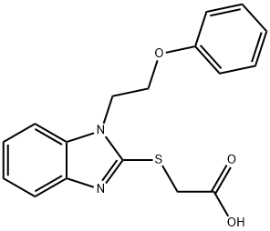 ([1-(2-PHENOXYETHYL)-1H-BENZIMIDAZOL-2-YL]THIO)ACETIC ACID Struktur