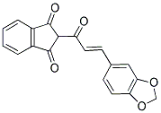 2-(3-BENZO[3,4-D]1,3-DIOXOLEN-5-YLPROP-2-ENOYL)INDANE-1,3-DIONE Struktur