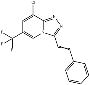 8-CHLORO-3-STYRYL-6-(TRIFLUOROMETHYL)[1,2,4]TRIAZOLO[4,3-A]PYRIDINE Struktur