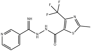 N'-[IMINO(3-PYRIDINYL)METHYL]-2-METHYL-4-(TRIFLUOROMETHYL)-1,3-THIAZOLE-5-CARBOHYDRAZIDE Struktur