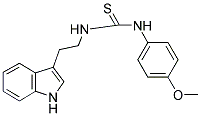 ((2-INDOL-3-YLETHYL)AMINO)((4-METHOXYPHENYL)AMINO)METHANE-1-THIONE Struktur