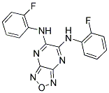 N-[6-(2-FLUOROANILINO)[1,2,5]OXADIAZOLO[3,4-B]PYRAZIN-5-YL]-N-(2-FLUOROPHENYL)AMINE Struktur