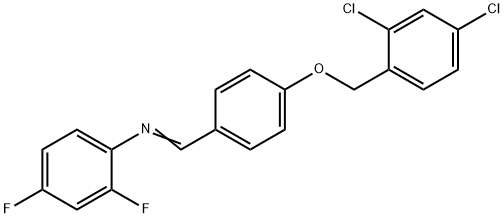 N-((4-[(2,4-DICHLOROBENZYL)OXY]PHENYL)METHYLENE)-2,4-DIFLUOROANILINE Struktur