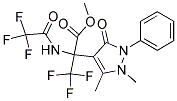 METHYL 2-(2,3-DIHYDRO-1,5-DIMETHYL-3-OXO-2-PHENYLPYRAZOL-4-YL)-3,3,3-TRIFLUORO-N-(TRIFLUOROACETYL)ALANINATE Struktur