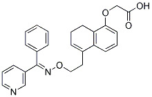 7,8-DIHYDRO-5-[(E)-[[A-(3-PYRIDYL)BENZYLIDENE]AMINOOXY]ETHYL]-1-NAPHTHYLOXYACETIC ACID Struktur