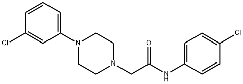 N-(4-CHLOROPHENYL)-2-[4-(3-CHLOROPHENYL)PIPERAZINO]ACETAMIDE Struktur