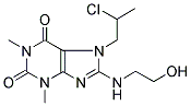 7-(2-CHLOROPROPYL)-8-[(2-HYDROXYETHYL)AMINO]-1,3-DIMETHYL-2,3,6,7-TETRAHYDRO-1H-PURINE-2,6-DIONE Struktur