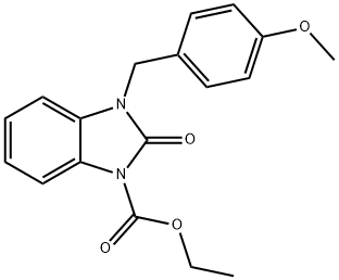 ETHYL 3-(4-METHOXYBENZYL)-2-OXO-2,3-DIHYDRO-1H-1,3-BENZIMIDAZOLE-1-CARBOXYLATE Struktur