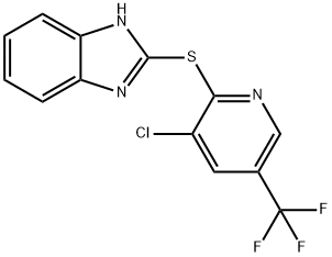 2-BENZIMIDAZOL-2-YLTHIO-3-CHLORO-5-(TRIFLUOROMETHYL)PYRIDINE Struktur