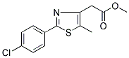 METHYL-2-[-(4-CHLOROPHENYL)-5-METHYL-1,3-THIAZOL-4-YL]ACETATE Struktur