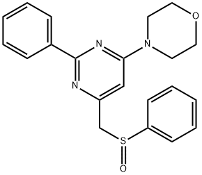 (6-MORPHOLINO-2-PHENYL-4-PYRIMIDINYL)METHYL PHENYL SULFOXIDE Struktur