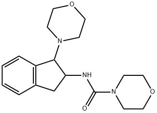 N-(1-MORPHOLINO-2,3-DIHYDRO-1H-INDEN-2-YL)-4-MORPHOLINECARBOXAMIDE Struktur