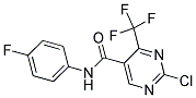 N5-(4-FLUOROPHENYL)-2-CHLORO-4-(TRIFLUOROMETHYL)PYRIMIDINE-5-CARBOXAMIDE Struktur