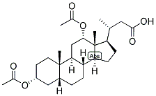 23-NOR-5-BETA-CHOLANIC ACID-3-ALPHA, 12-ALPHA-DIOL DIACETATE Struktur